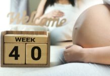Mujer con 40 semanas de embarazo