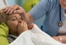Niño con bronquitis