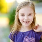 42076777 – adorable little girl lost her milk tooth